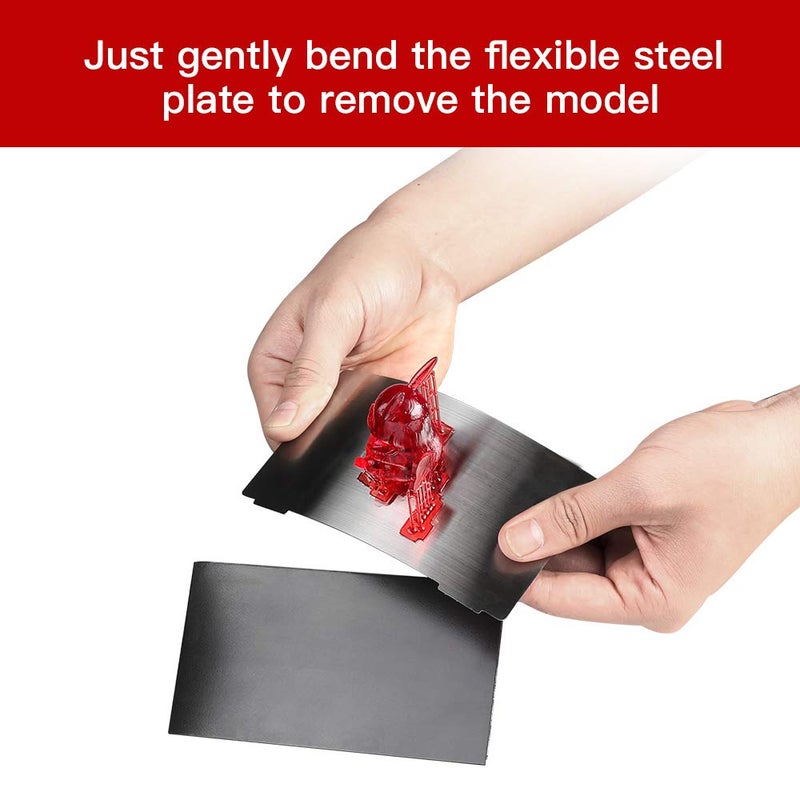 Sovol 2 Pack Resin 3D Printer Flex Building Plate, Spring Steel Flexible Plate and Magnetic Base Platform for Mars 4/Mars 4 Ultra/Mars 5/Mars 5 Ultra Photon Mono 2 160x96mm - Image 5